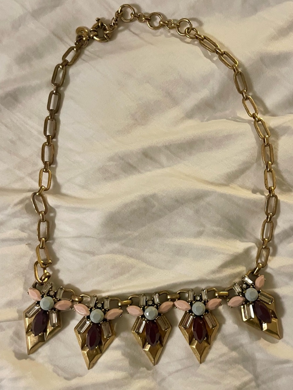 J Crew vintage jeweled necklace, all stones intact